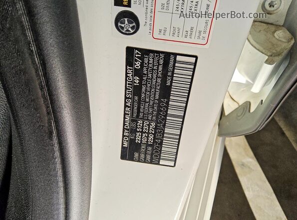 WDDZF4JB3JA296694 2018 MERCEDES-BENZ E Белый Вид подкапотного пространства