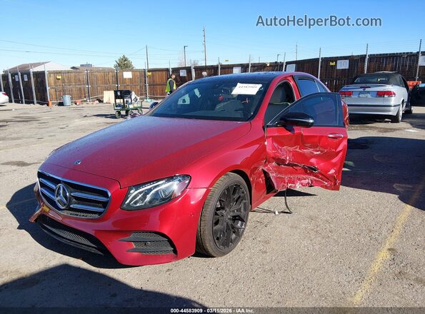 WDDZF4KB0KA585807 2019 MERCEDES-BENZ E-CLASS Red Առջևի ձախ երեք քառորդ տեսարան