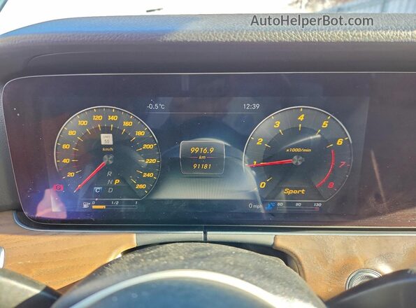 WDDZF6JB8KA531314 2019 MERCEDES-BENZ E White Instrument cluster view