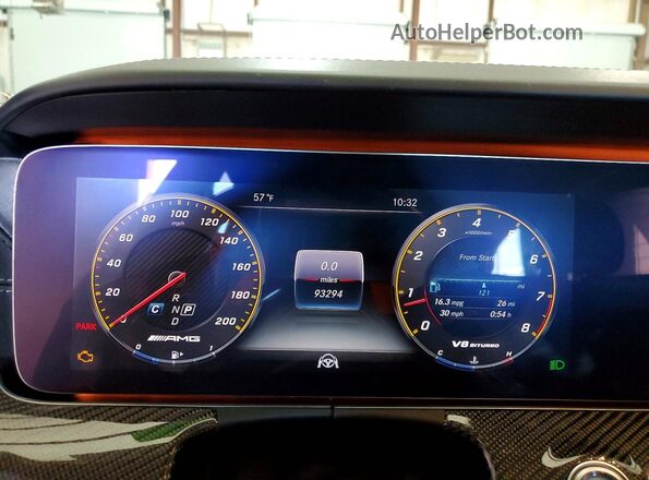 WDDZH8KB4KA545439 2019 MERCEDES-BENZ E Gray ხელსაწყოთა პანელის ხედი
