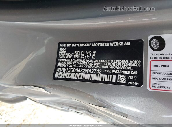 WMW13GD04S2W42742 2025 MINI HARDTOP Silver Engine compartment view