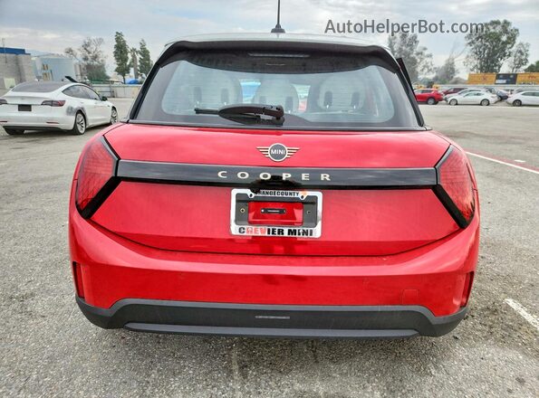 WMW43GD00S2X57657 2025 MINI COOPER Red Вид ззаду