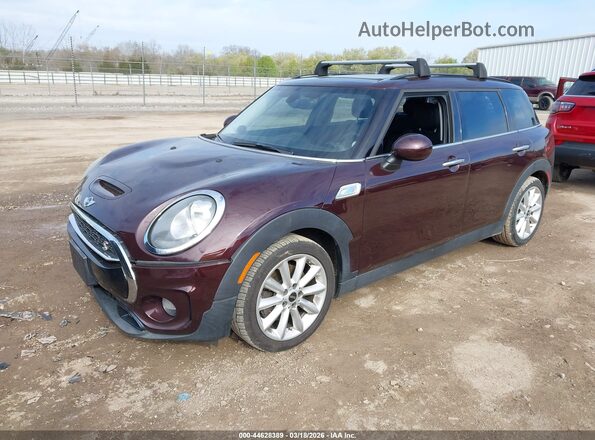 WMWLN9C34H2E49724 2017 MINI CLUBMAN Burgundy წინა მარცხენა ხედი სამი მეოთხედიდან