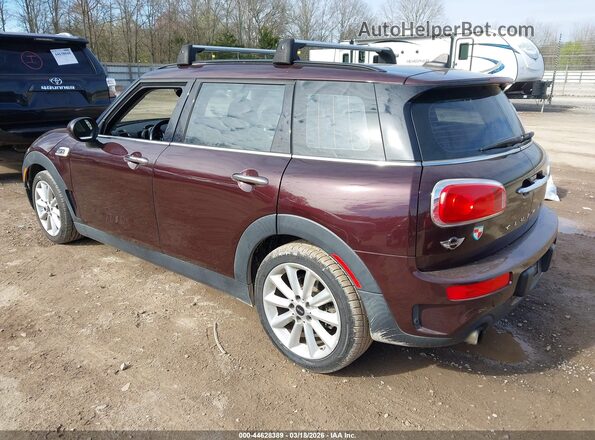 WMWLN9C34H2E49724 2017 MINI CLUBMAN Burgundy უკანა მარცხენა