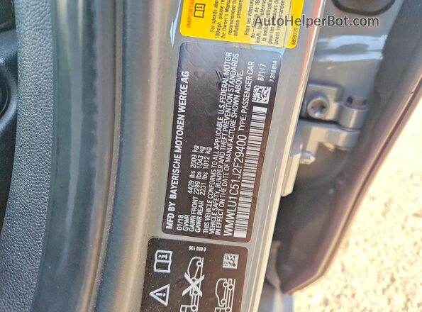 WMWLU1C51J2F29400 2018 MINI COOPER Gray ძრავის განყოფილების ხედი