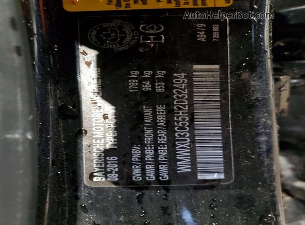 WMWXU3C55H2D32494 2017 MINI COOPER Black Widok komory silnika