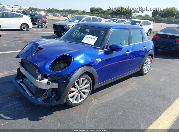 WMWXU7C09M2N55494 2021 MINI HARDTOP Blue Przód lewy