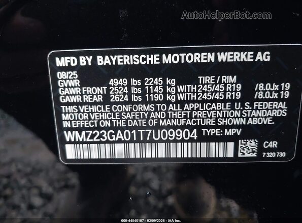 WMZ23GA01T7U09904 2026 MINI COUNTRYMAN Black ძრავის განყოფილების ხედი