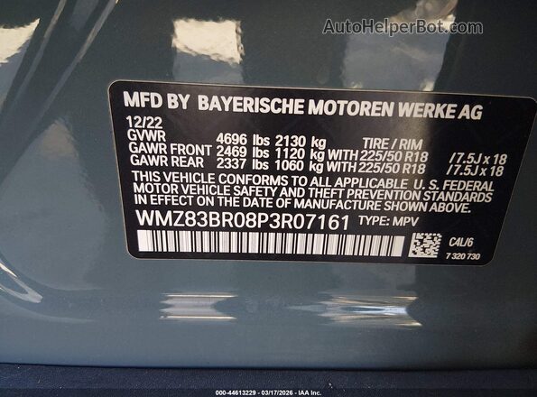 WMZ83BR08P3R07161 2023 MINI COUNTRYMAN Light Blue Engine compartment view