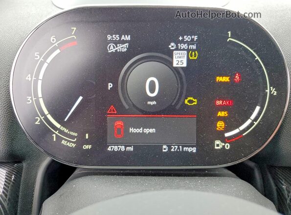 WMZ83BR09M3N03006 2021 MINI COOPER Teal Instrument cluster view