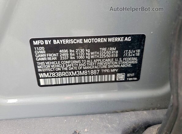 WMZ83BR0XM3M81887 2021 MINI COOPER Green 