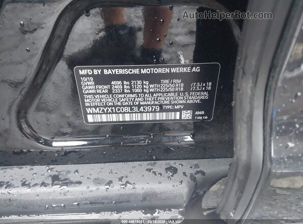 WMZYX1C08L3L43979 2020 MINI COUNTRYMAN Black Vista del compartimento del motor