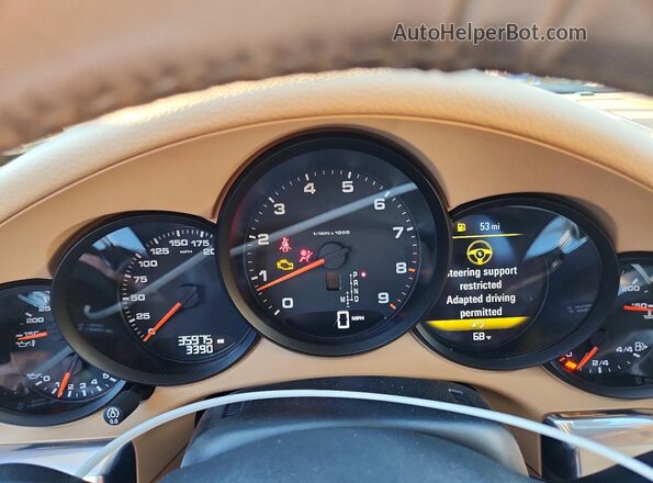 WP0AA2A96GS106364 2016 PORSCHE 911 Brown Instrument cluster view