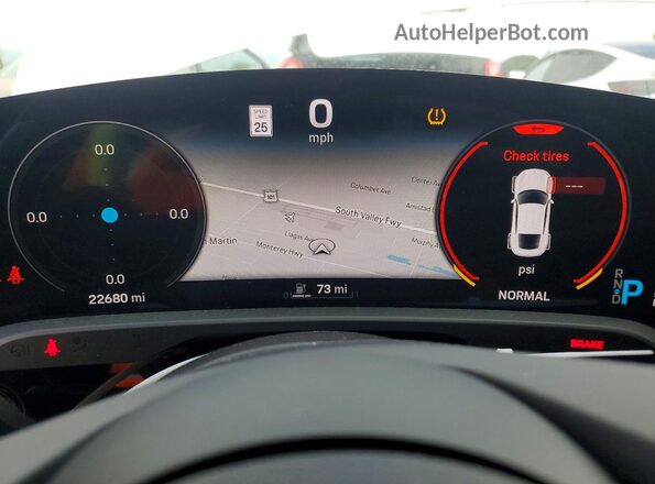 WP0AA2Y10MSA13466 2021 PORSCHE TAYCAN White Widok zestawu wskaźników