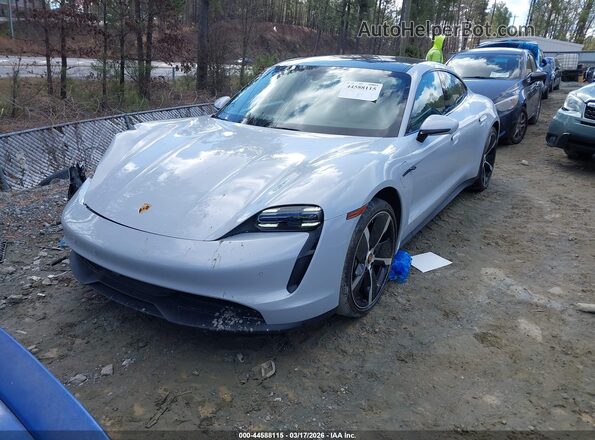 WP0AA2Y13NSA10143 2022 PORSCHE TAYCAN White წინა მარცხენა ხედი სამი მეოთხედიდან