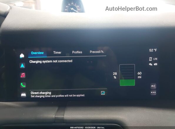 WP0AA2Y13NSA16038 2022 PORSCHE TAYCAN Черный 
