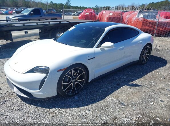 WP0AA2Y19RSA12694 2024 PORSCHE TAYCAN White Առջևի ձախ երեք քառորդ տեսարան