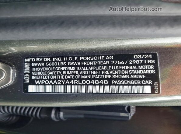 WP0AA2YA4RL004848 2024 PORSCHE PANAMERA Green 