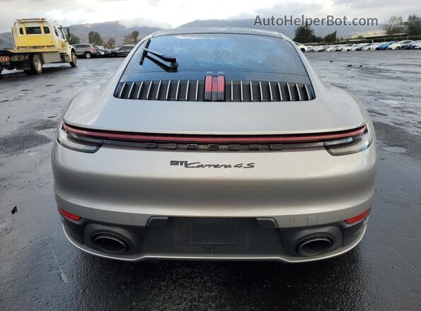 WP0AB2A97MS222391 2021 PORSCHE 911 Серебряный Вид сзади