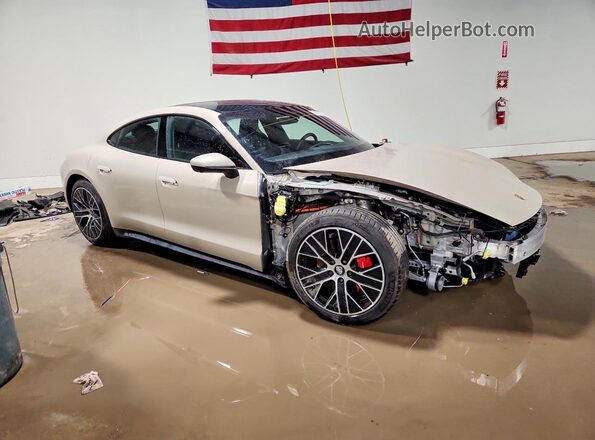 WP0AB2Y10MSA43449 2021 PORSCHE TAYCAN Beige წინა მარჯვენა