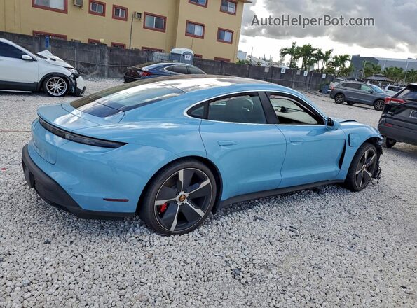 WP0AB2Y16MSA45321 2021 PORSCHE TAYCAN Blue Հետևի աջ