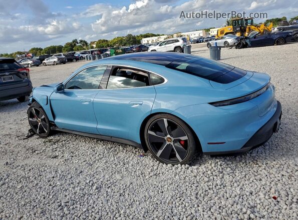 WP0AB2Y16MSA45321 2021 PORSCHE TAYCAN Blue Հետևի ձախ