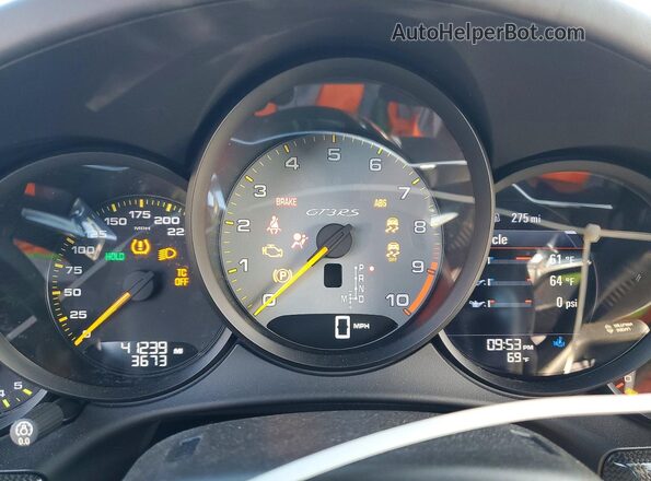 WP0AF2A93GS193030 2016 PORSCHE 911 Purple Instrument cluster view