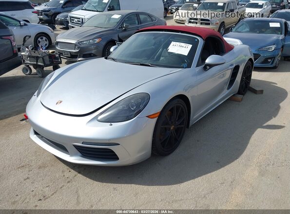 WP0CA2A80JS210792 2018 PORSCHE BOXSTER Серебряный Передняя левая четверть