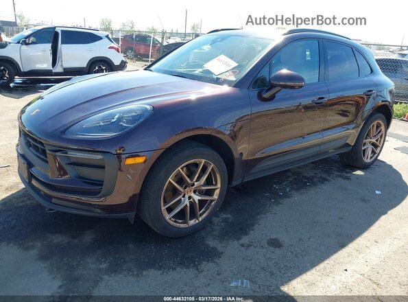 WP1AA2A51PLB14975 2023 PORSCHE MACAN Purple Առջևի ձախ երեք քառորդ տեսարան