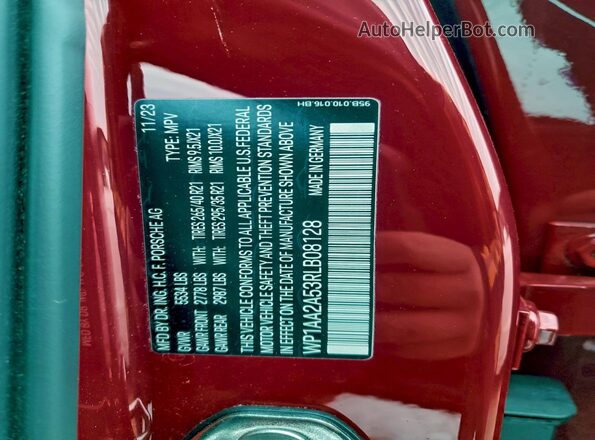 WP1AA2A53RLB08128 2024 PORSCHE MACAN Red 