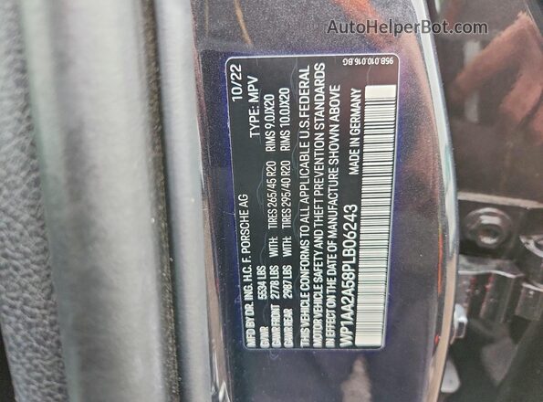 WP1AA2A58PLB06243 2023 PORSCHE MACAN Charcoal 
