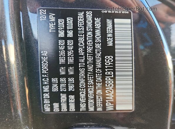 WP1AA2A58PLB11958 2023 PORSCHE MACAN Серый Панорамный вид салона 360°