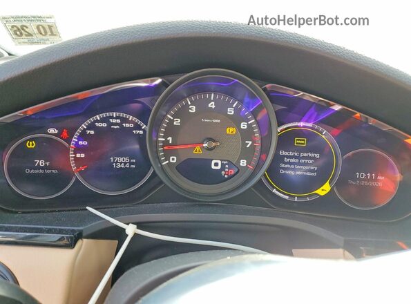 WP1AA2AY6MDA09963 2021 PORSCHE CAYENNE White Вид щитка приладів