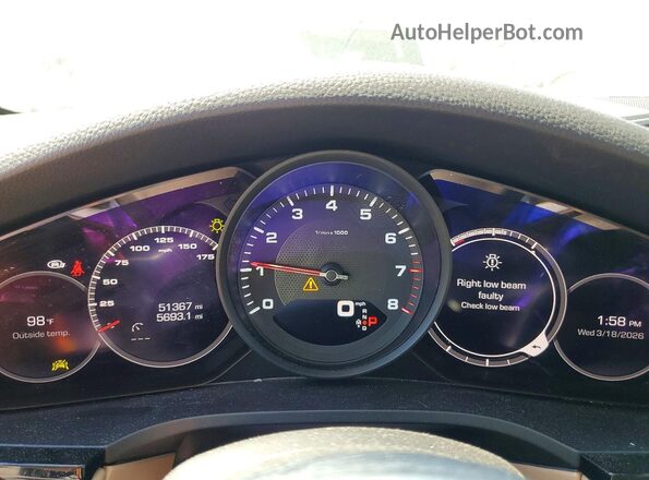 WP1AA2AY8MDA03937 2021 PORSCHE CAYENNE Blue ხელსაწყოთა პანელის ხედი