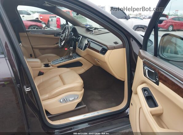 WP1AB2A5XGLB50922 2016 PORSCHE MACAN Burgundy Widok wnętrza z przodu