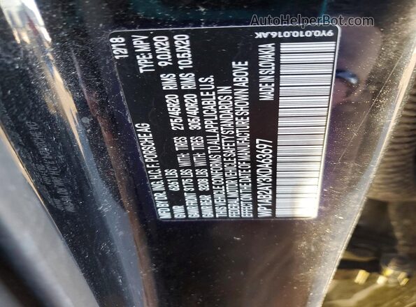 WP1AB2AY3KDA63697 2019 PORSCHE CAYENNE Black ძრავის განყოფილების ხედი
