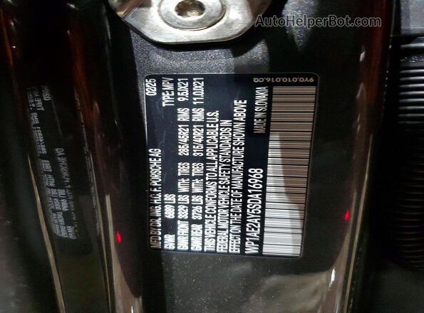 WP1AE2AY5SDA16968 2025 PORSCHE CAYENNE Угольный Вид наклейки с VIN-кодом