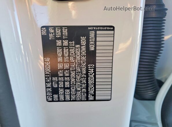 WP1AG2AY8SDA24413 2025 PORSCHE CAYENNE White VIN sticker view