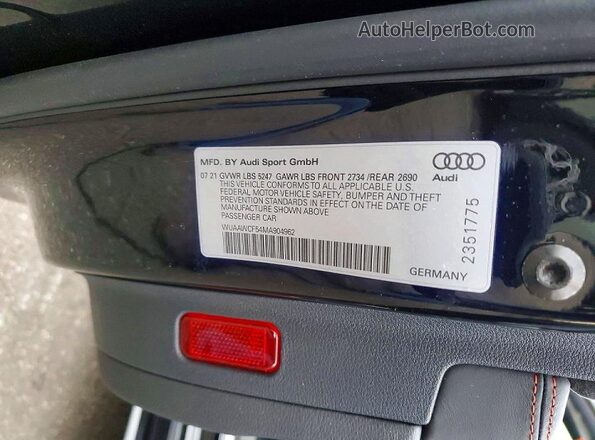 WUAAWCF54MA904962 2021 AUDI RS5 Черный Вид подкапотного пространства