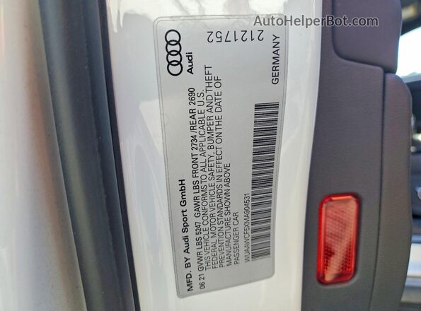 WUAAWCF5XMA904531 2021 AUDI RS5 Black Vista del compartimento del motor