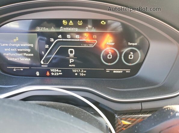 WUAAWDF51SA902105 2025 AUDI RS5 Gray Սարքավորումների վահանակի տեսք