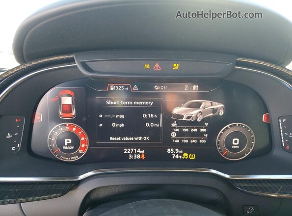 WUAEEAFX7L7901916 2020 AUDI R8 Синий Вид щитка приборов