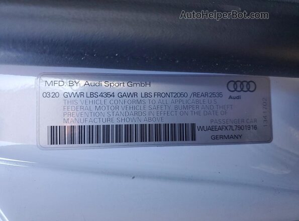 WUAEEAFX7L7901916 2020 AUDI R8 Синий Вид подкапотного пространства