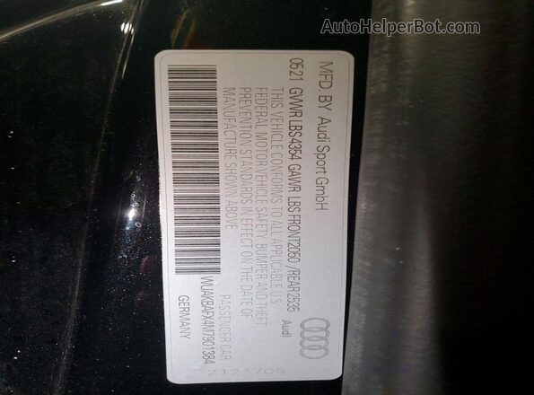 WUAKBAFX4M7901384 2021 AUDI R8 Black Vista del compartimento del motor