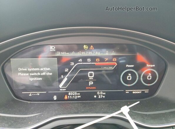 WUANWAF5XRA900203 2024 AUDI RS5 Gray Widok zestawu wskaźników