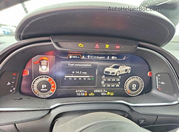 WUAVACFX9H7905058 2017 AUDI R8 Серый Вид щитка приборов
