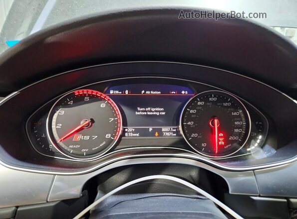 WUAW2AFC2GN902726 2016 AUDI RS7 Gray Սարքավորումների վահանակի տեսք