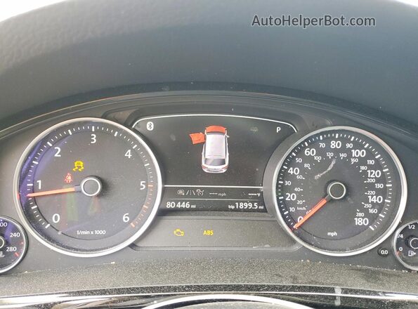 WVGEP9BP6GD002883 2016 VOLKSWAGEN TOUAREG White ძრავის განყოფილების ხედი