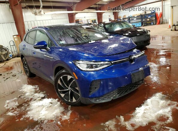 WVGGNPE27MP058179 2021 VOLKSWAGEN ID.4 Blue Delantero derecho