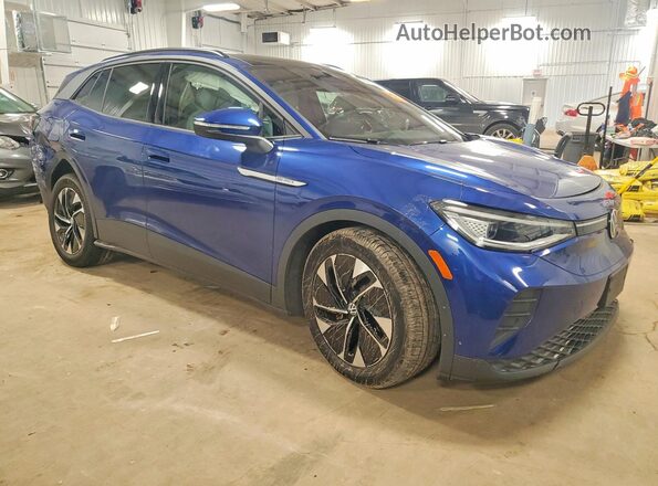 WVGGNPE28NP047290 2022 VOLKSWAGEN ID.4 Blue Передня права чверть